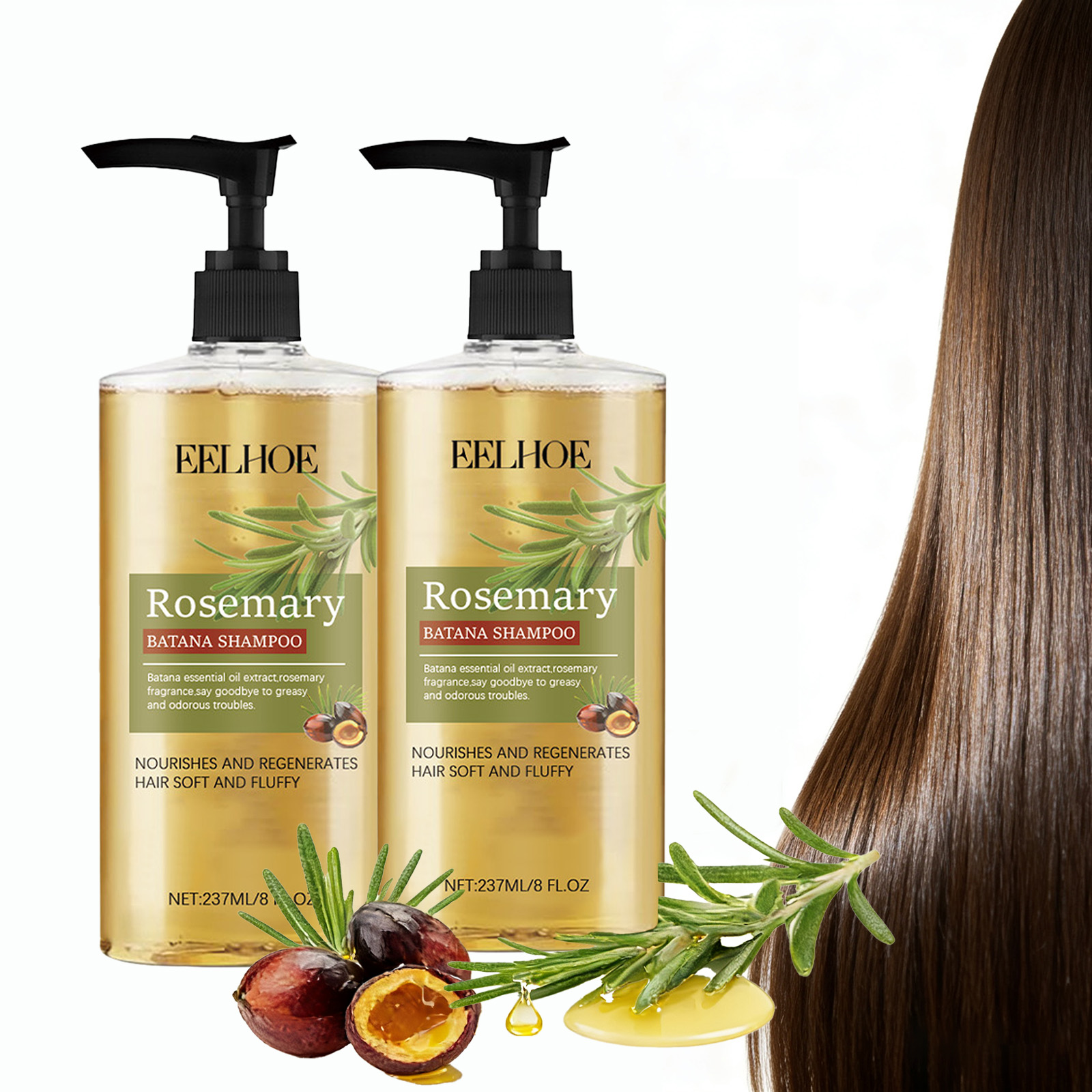 Rosemary Hair Oil - Batana Champú de aceite esencial de
