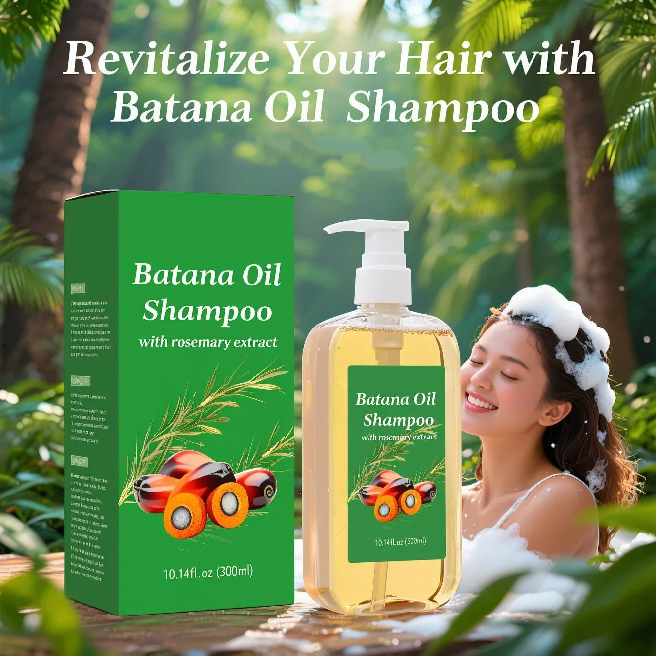 Rosemary Hair Oil - Champú fortalecedor natural de aceite de