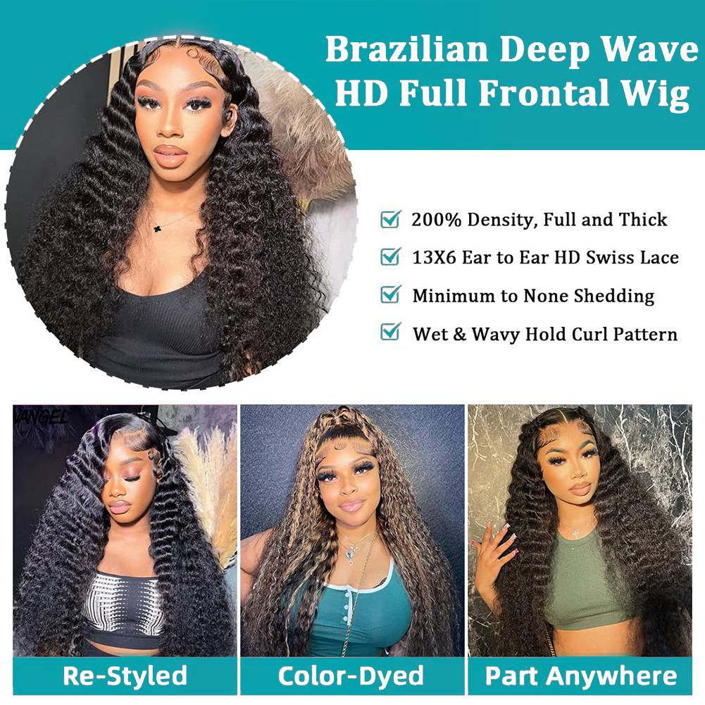 40 46 pulgadas onda profunda 1 - Lace Front Wig reseña y precio