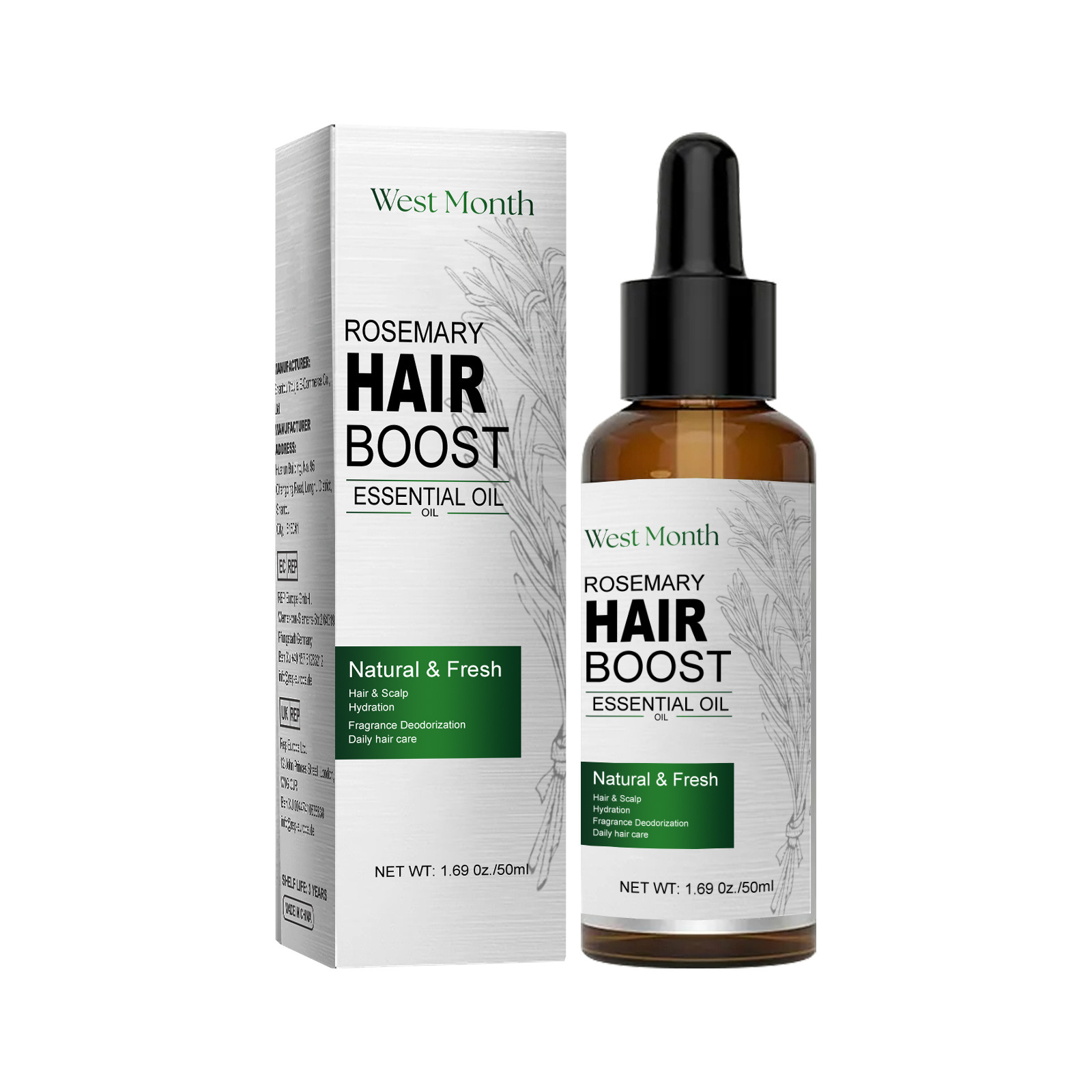 Aceite esencial para el crecim - Rosemary Hair Oil reseña y precio